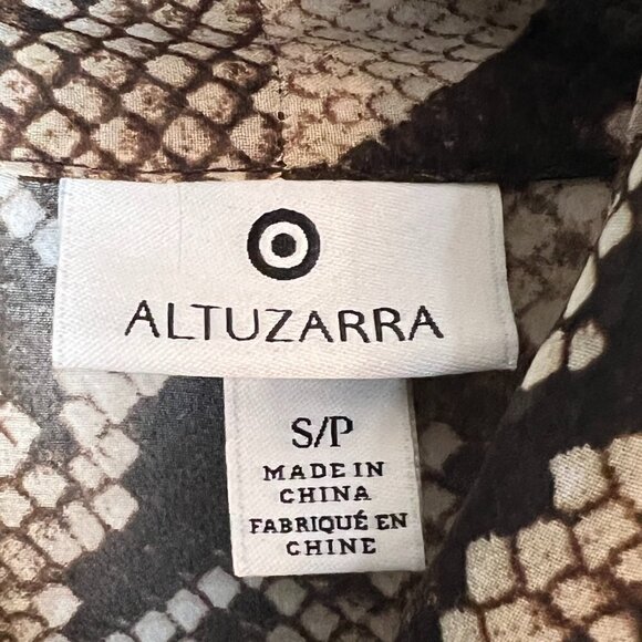Altuzarra for Target 20th Anniversary Snake Print Brown Chiffon Blouse Size S - Picture 4 of 12